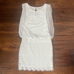 White Sleeveless Dress - Small